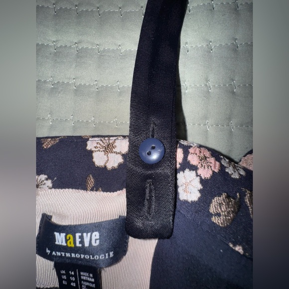 Maeve by Anthropologie Navy Floral Sleeveless Dress w/pockets! – Size 10. EUC - Picture 8 of 15